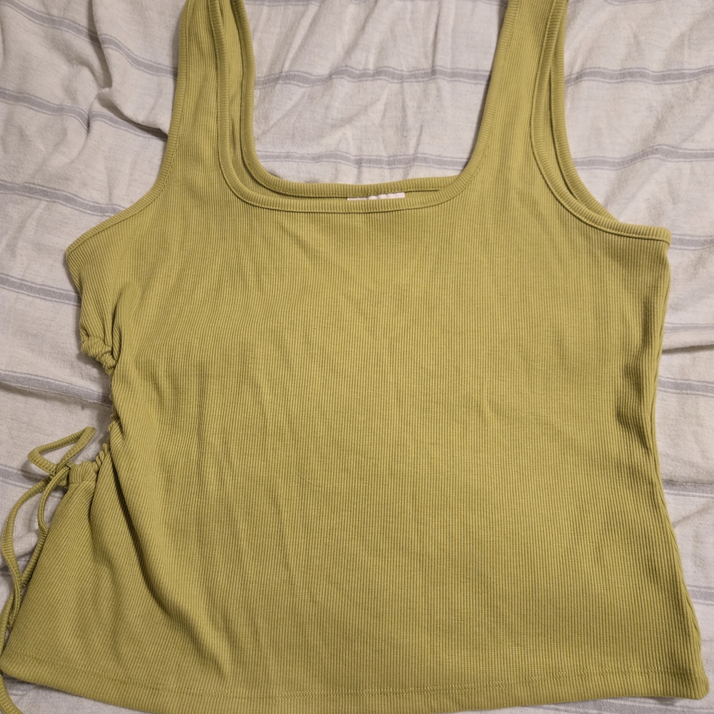 Chic Olive Ribbed Tank Top